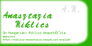 anasztazia miklics business card